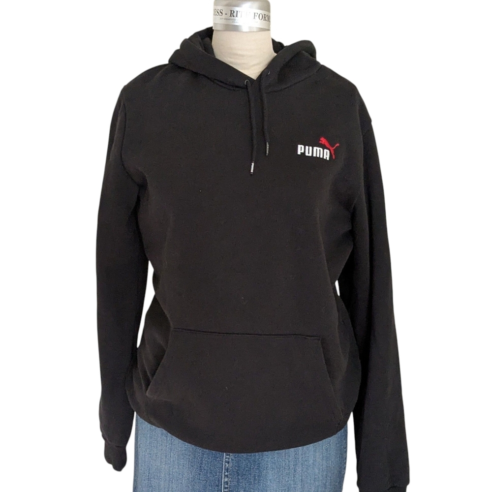 Puma Men's Black Hoodie Size Large